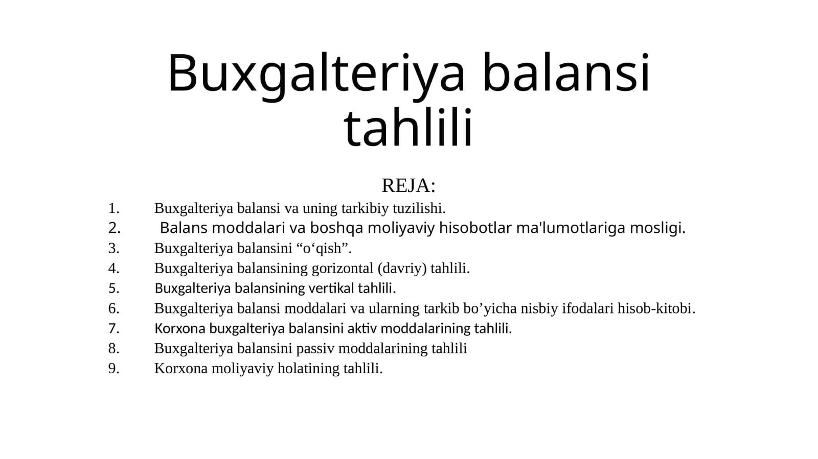 buxgalteriya balansi taxlili