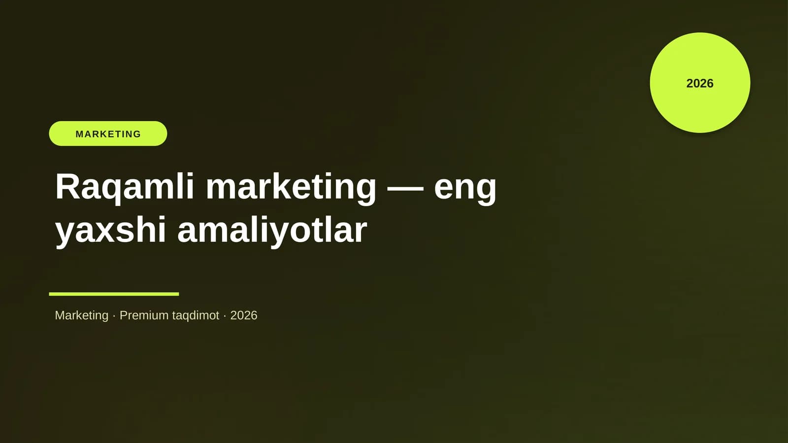 Raqamli marketing — eng yaxshi amaliyotlar