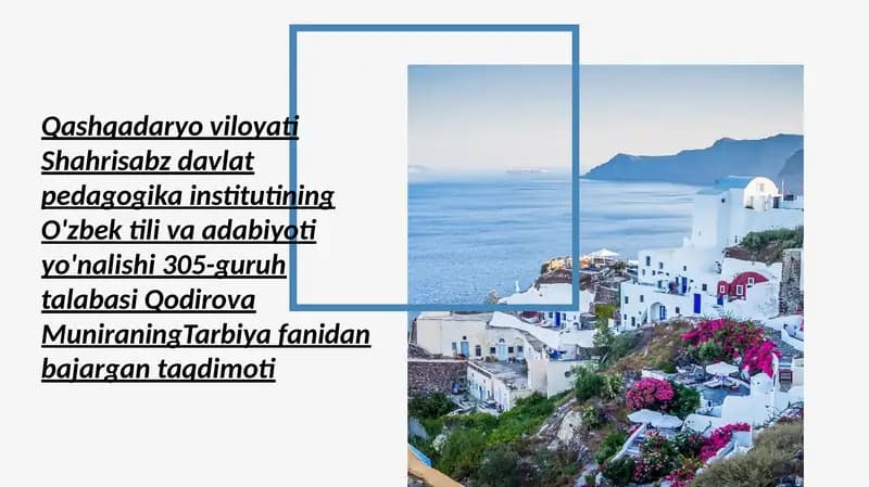 O'zbek til va adabiyoti