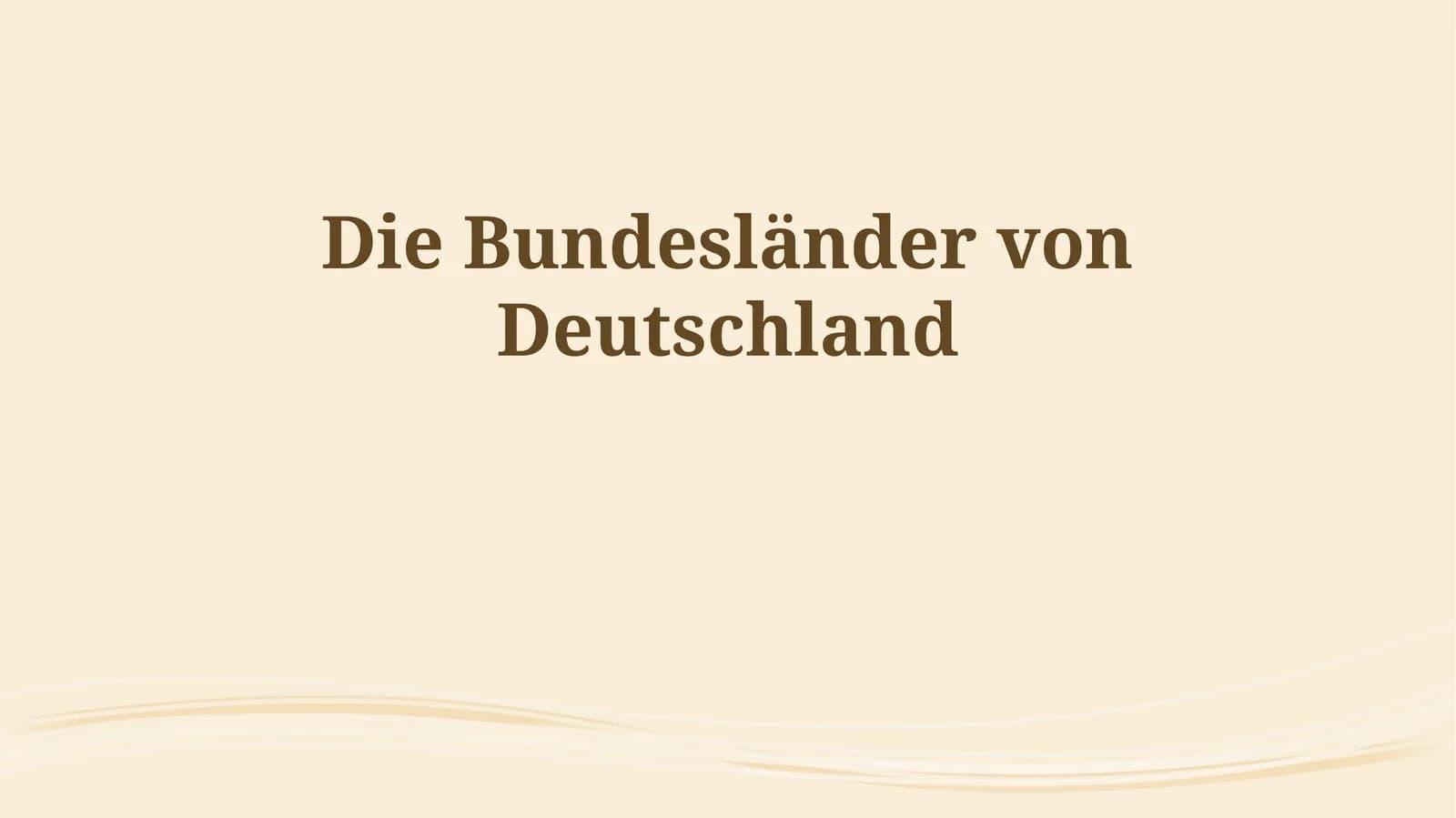 Die Bundesländer von Deutschland