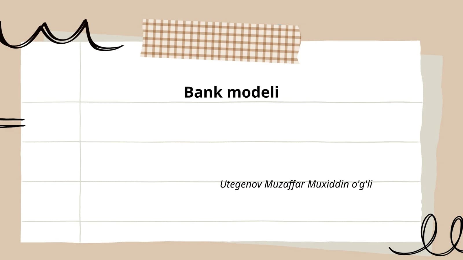 Bank modeli