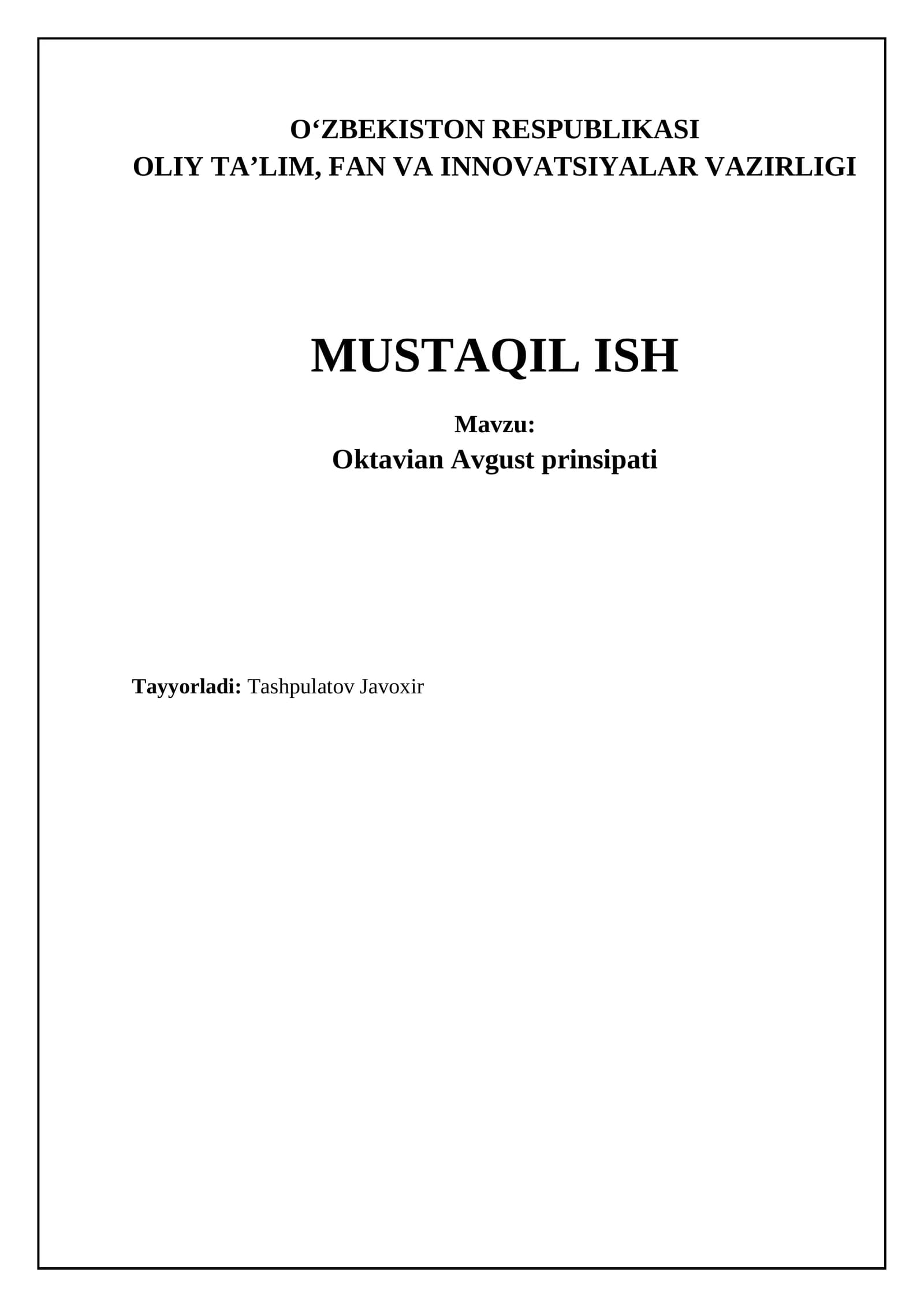 Oktavian Avgust prinsipati