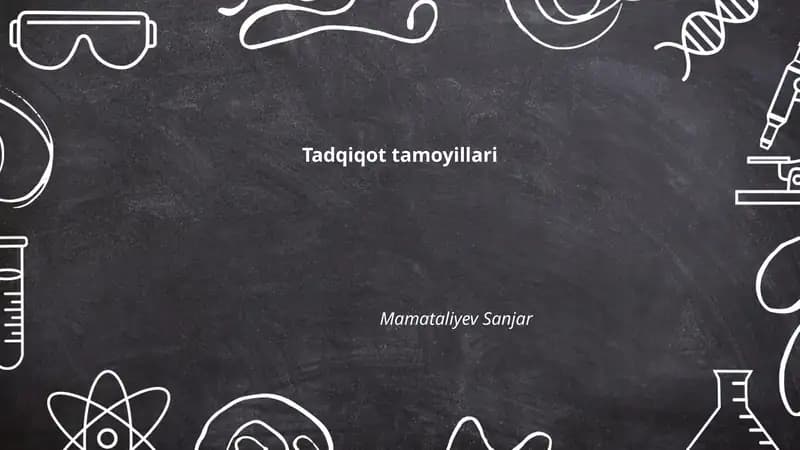 Tadqiqot tamoyillari