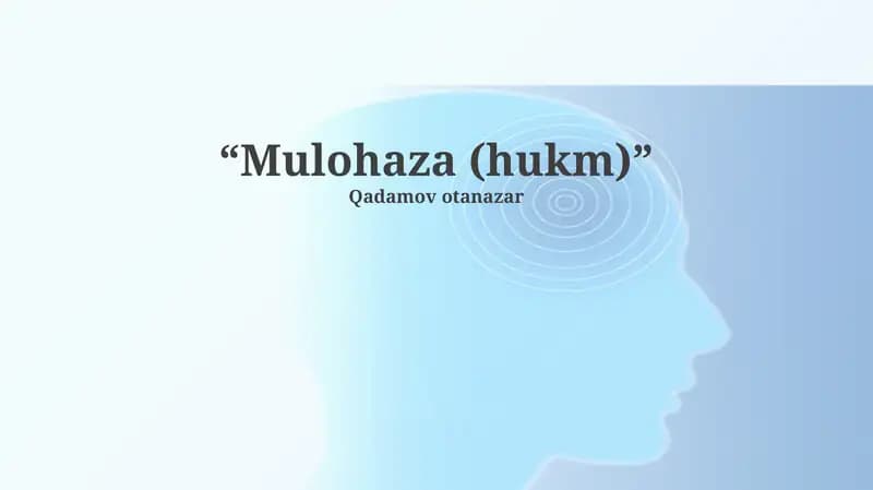 Mulohaza (hukm)