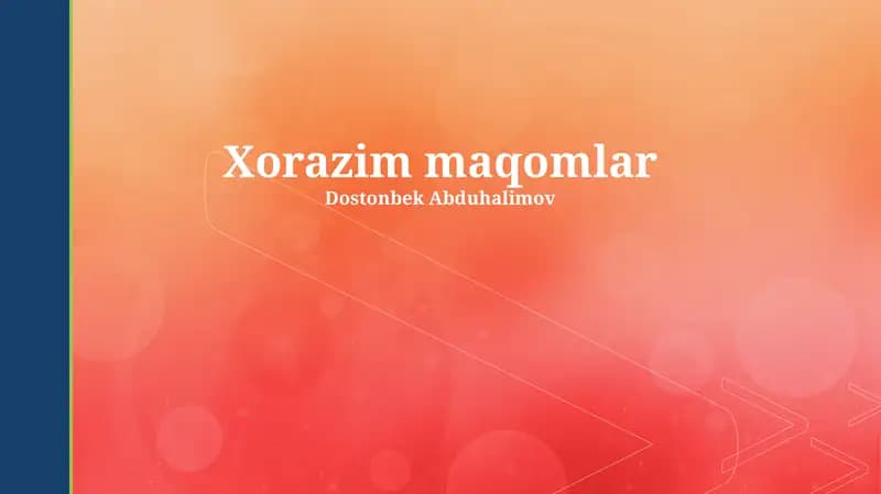 Xorazim maqomlar