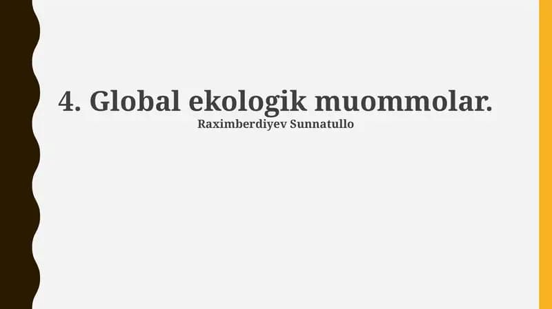 Global ekologik muommolar