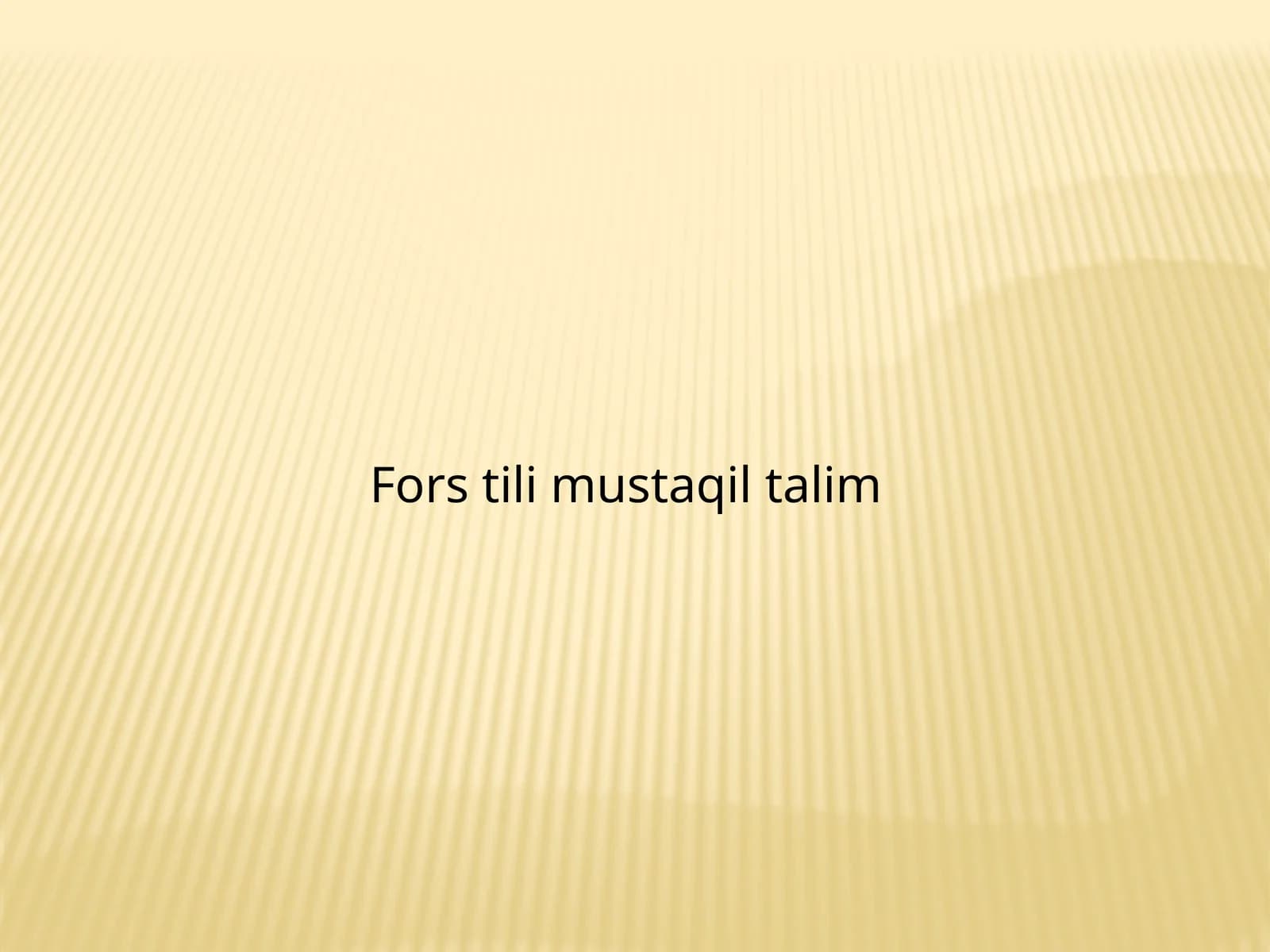 Fors tili mustaqil talim