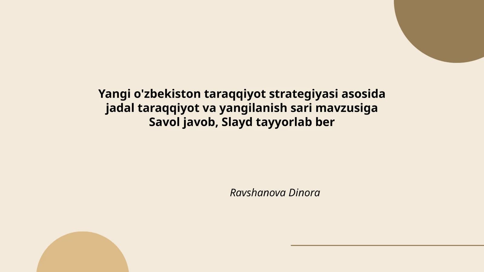 Yangi o'zbekiston taraqqiyot strategiyasi asosida jadal taraqqiyot va yangilanish sari