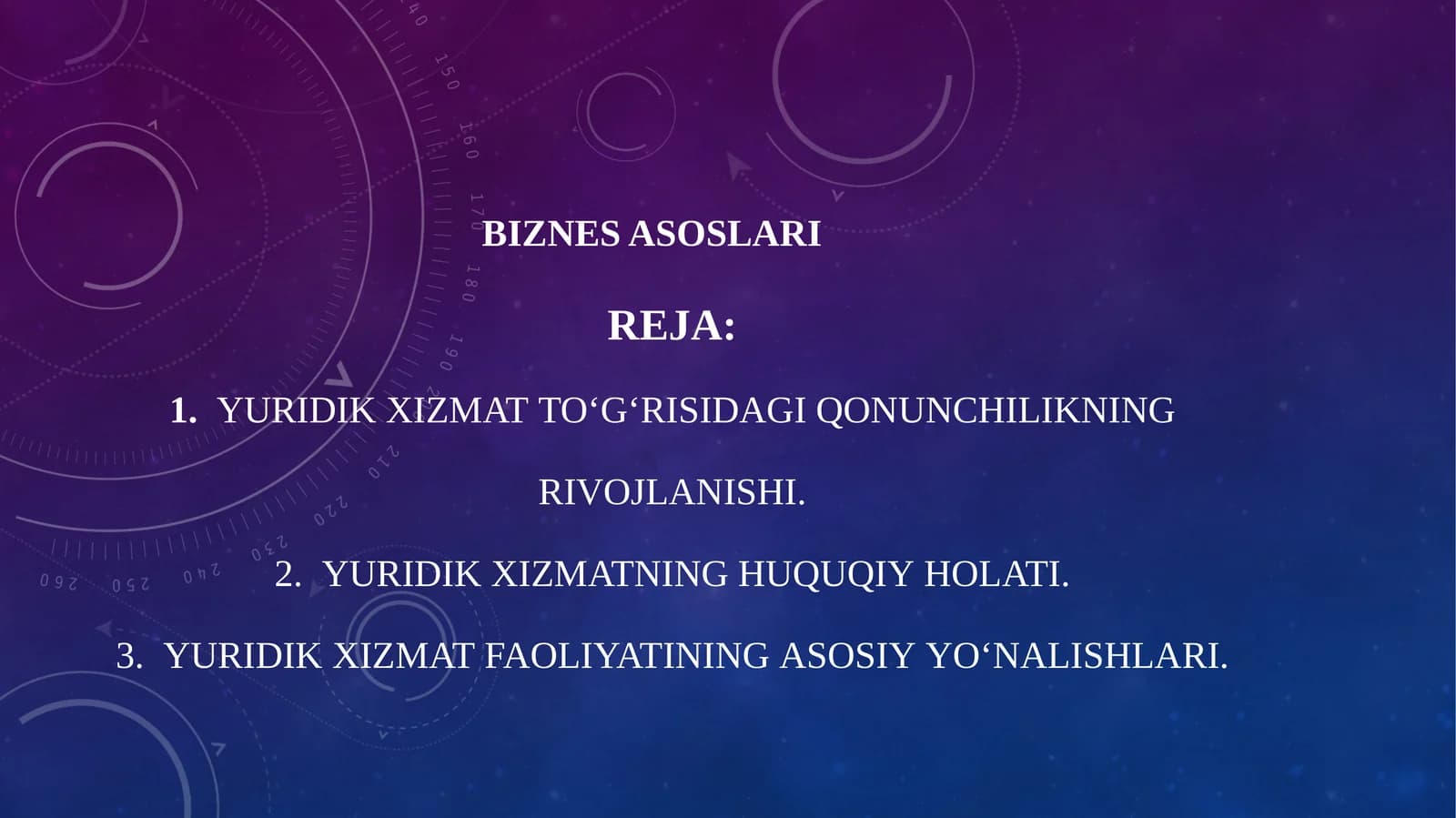 Yuridik xizmatlarning rivojlanishi