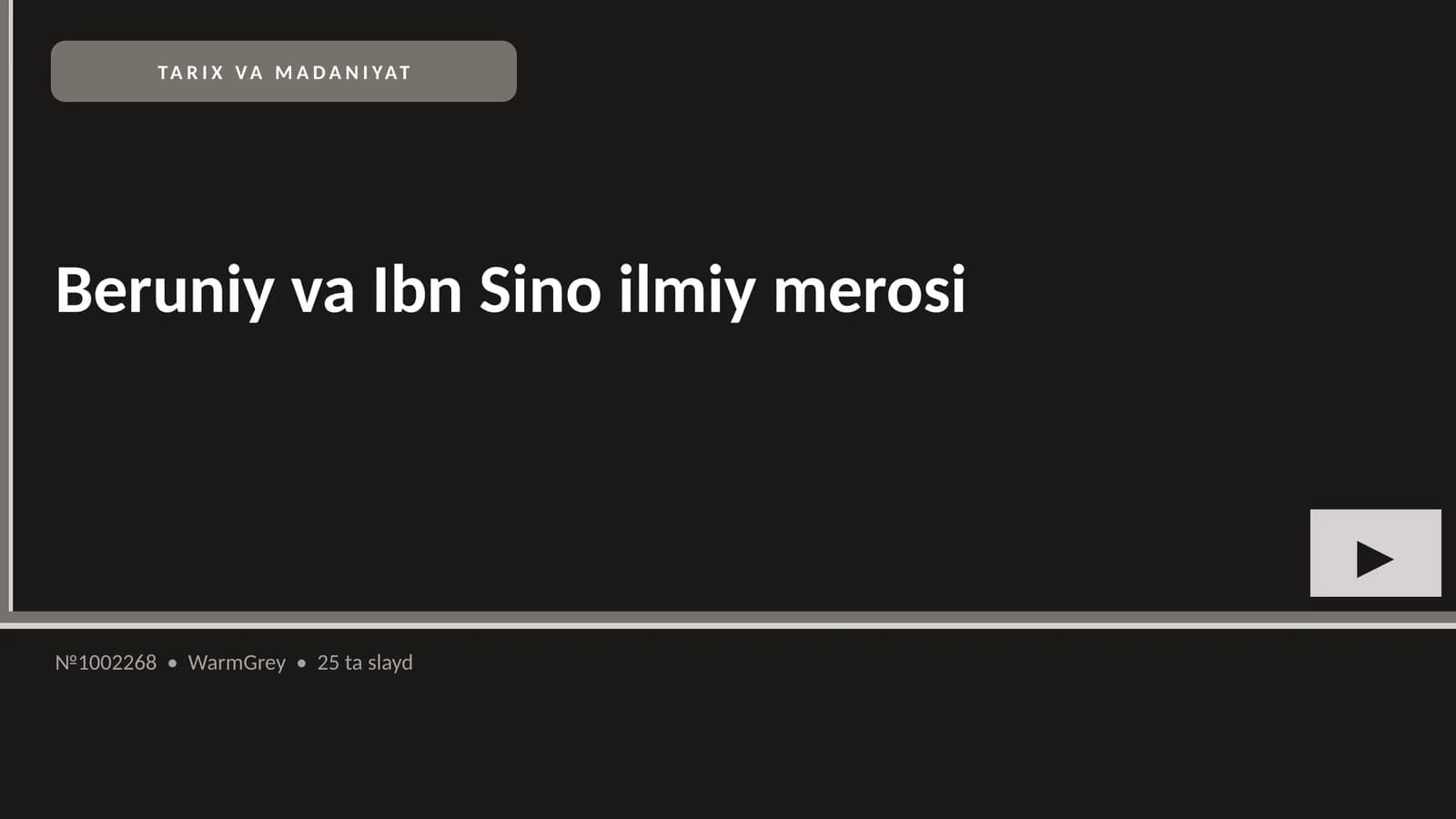 Beruniy va Ibn Sino ilmiy merosi
