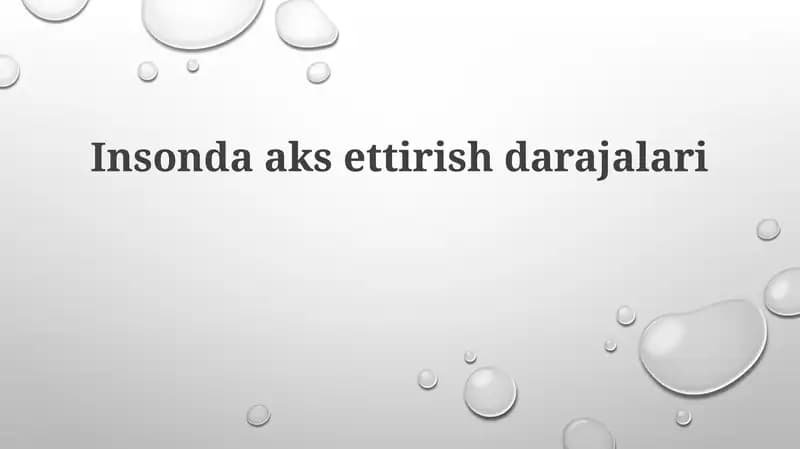 Akslanishning asosiy tushunchalari va turlari