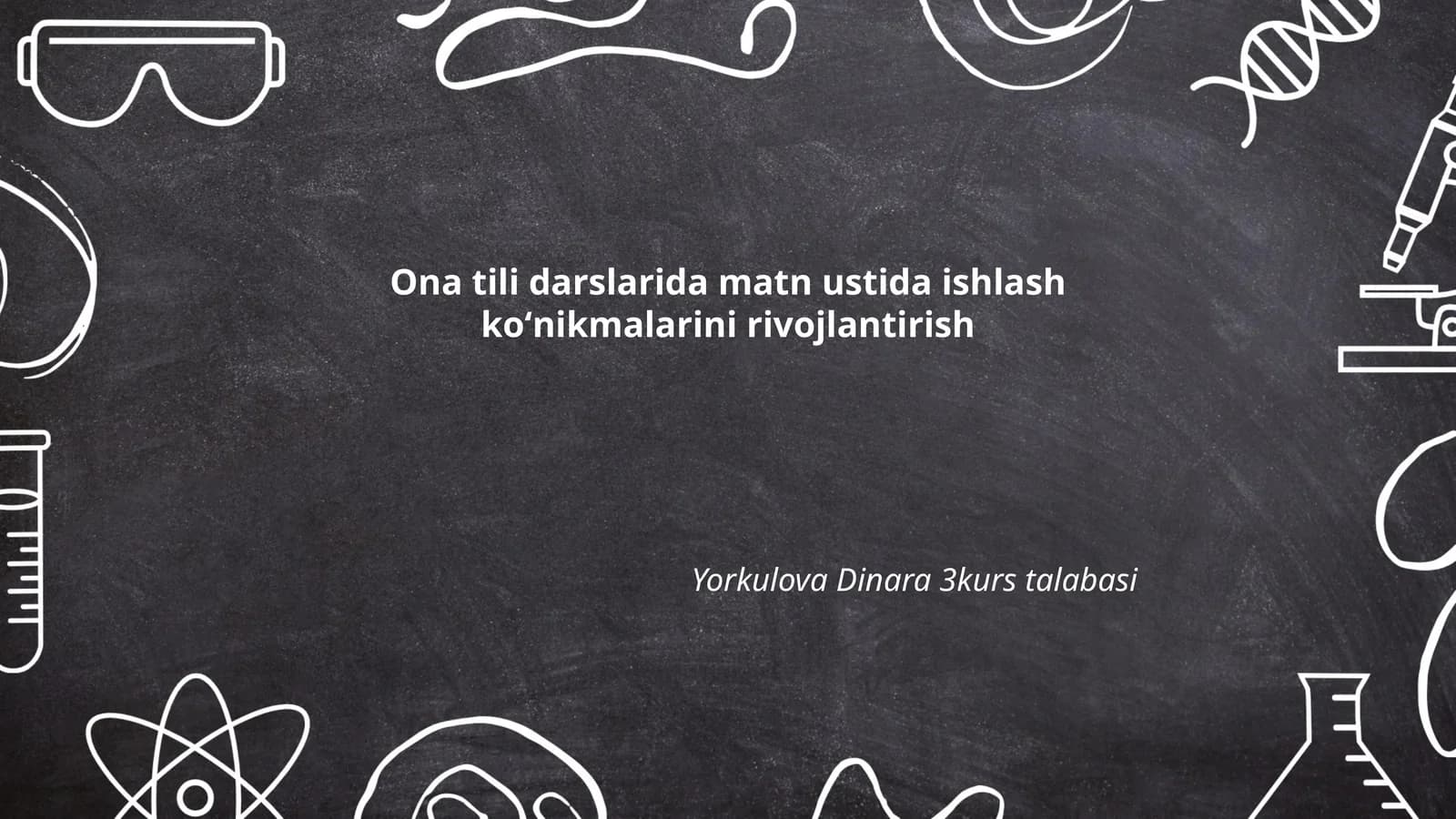 Matn ustida ishlash koʻnikmalarini rivojlantirish
