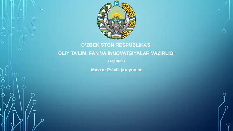 Psixik jarayonlar