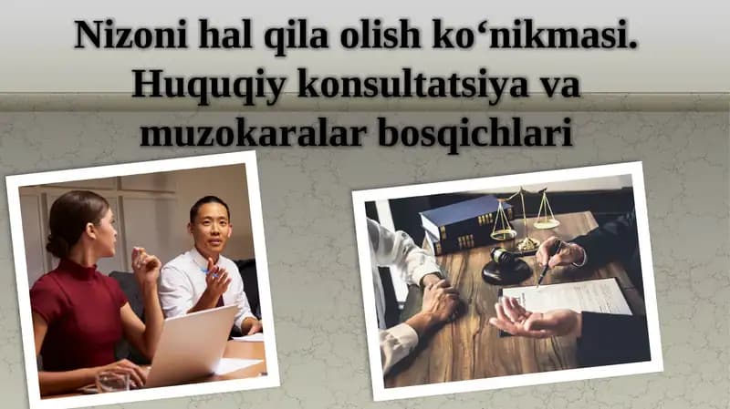 Nizoni halqila olish ko‘nikmasi