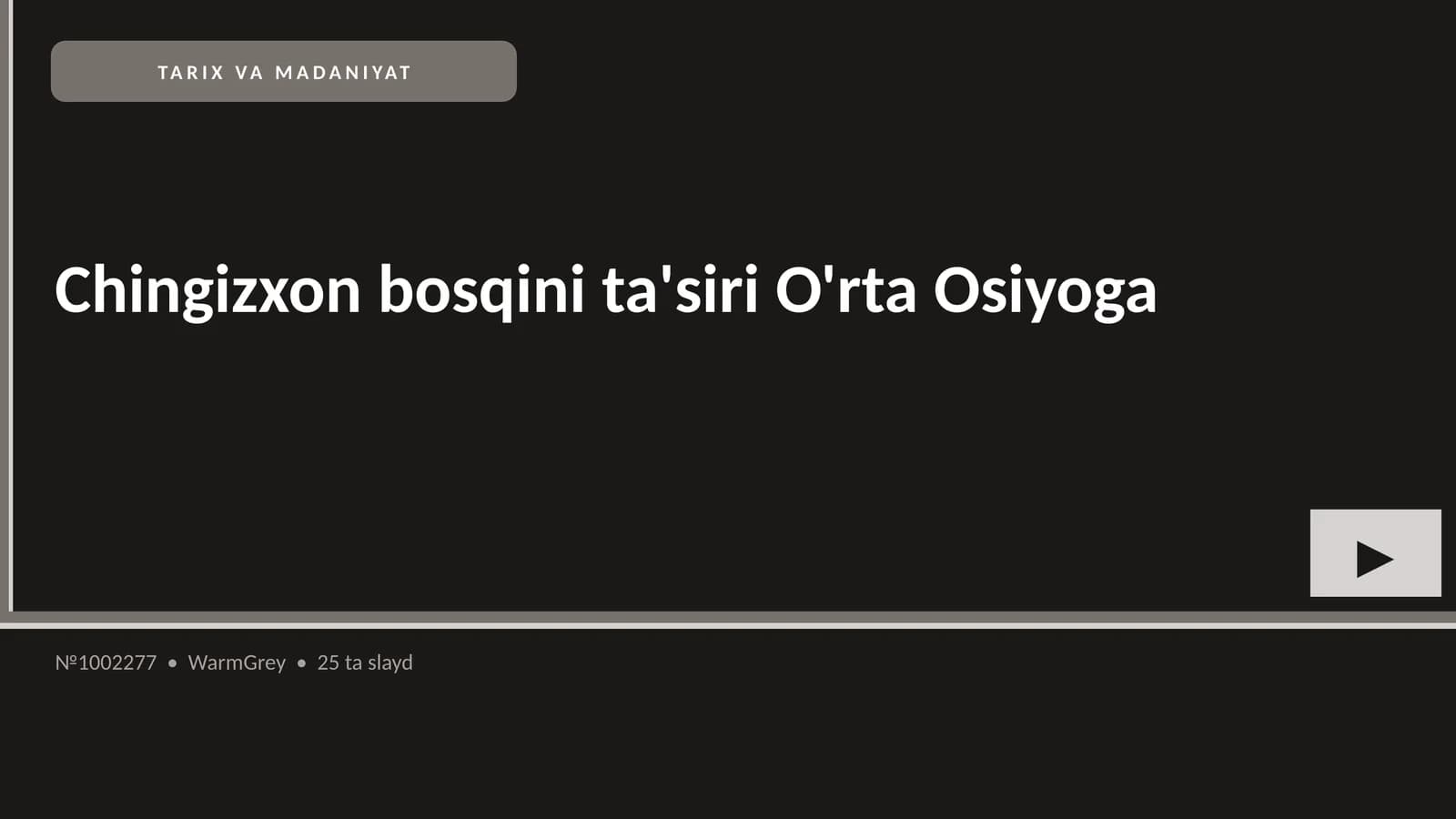 Chingizxon bosqini ta'siri O'rta Osiyoga