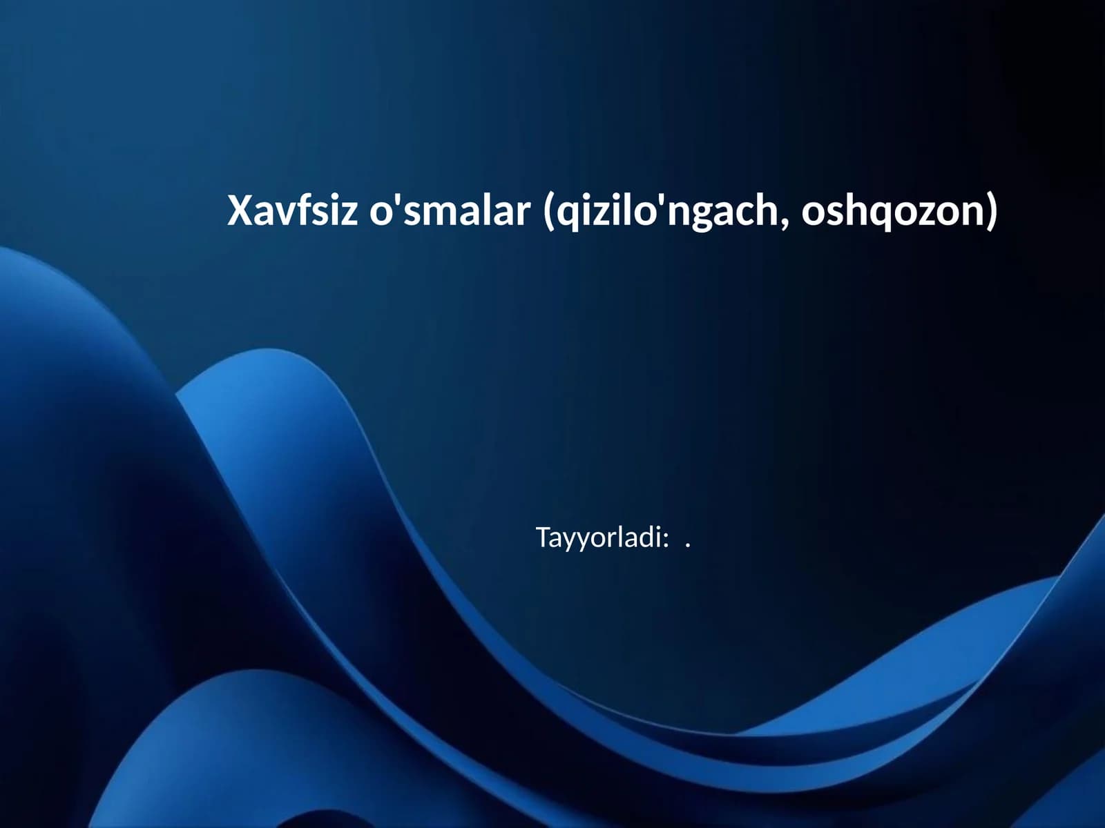 Xavfsiz o'smalar (qizilo'ngach, oshqozon)