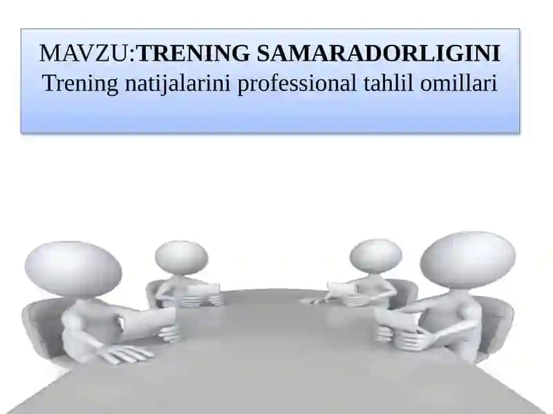 TRENING SAMARADORLIGINI Tahlil