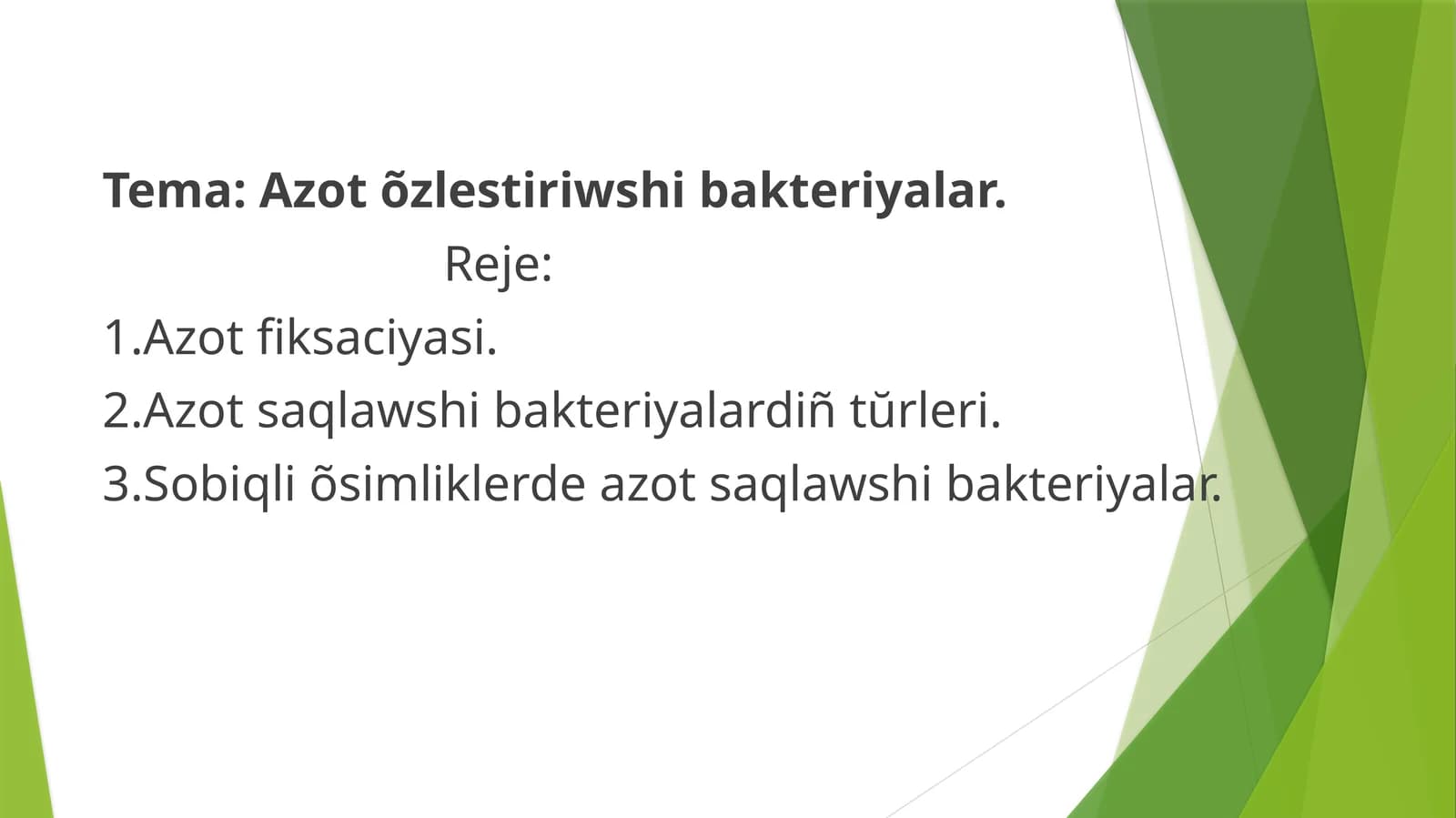 Azotõzlestiriwshi bakteriyalar