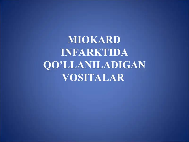 MIOKARD INFARKTI