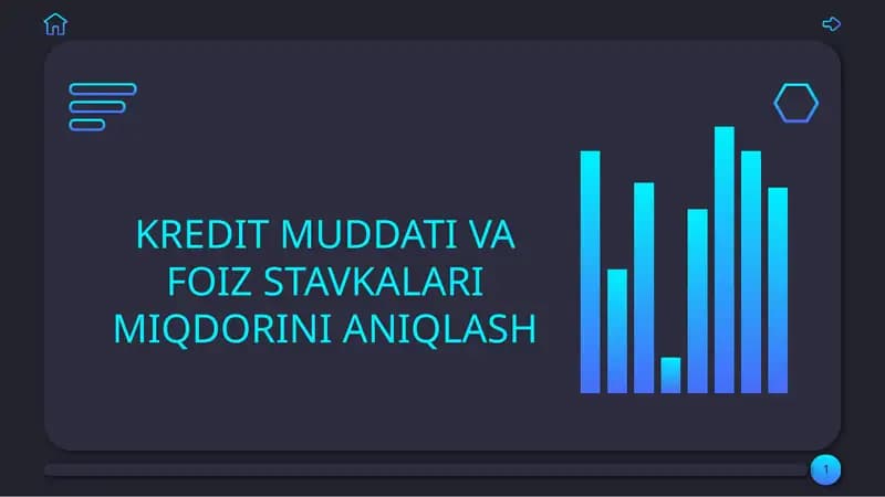 KREDIT MUDDATI VA FOIZ STAVKALARI MIQDORINI ANIQLASH