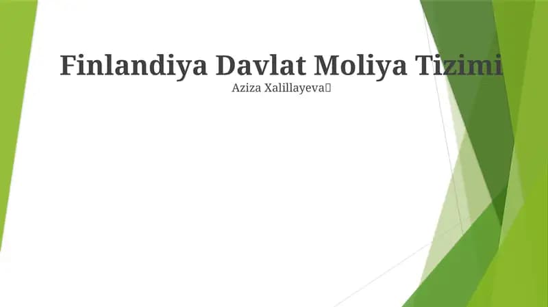 Finlandiya Davlat Moliya Tizimi