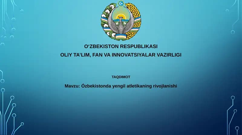O'zbekistonda atletikaning rivojlanishi