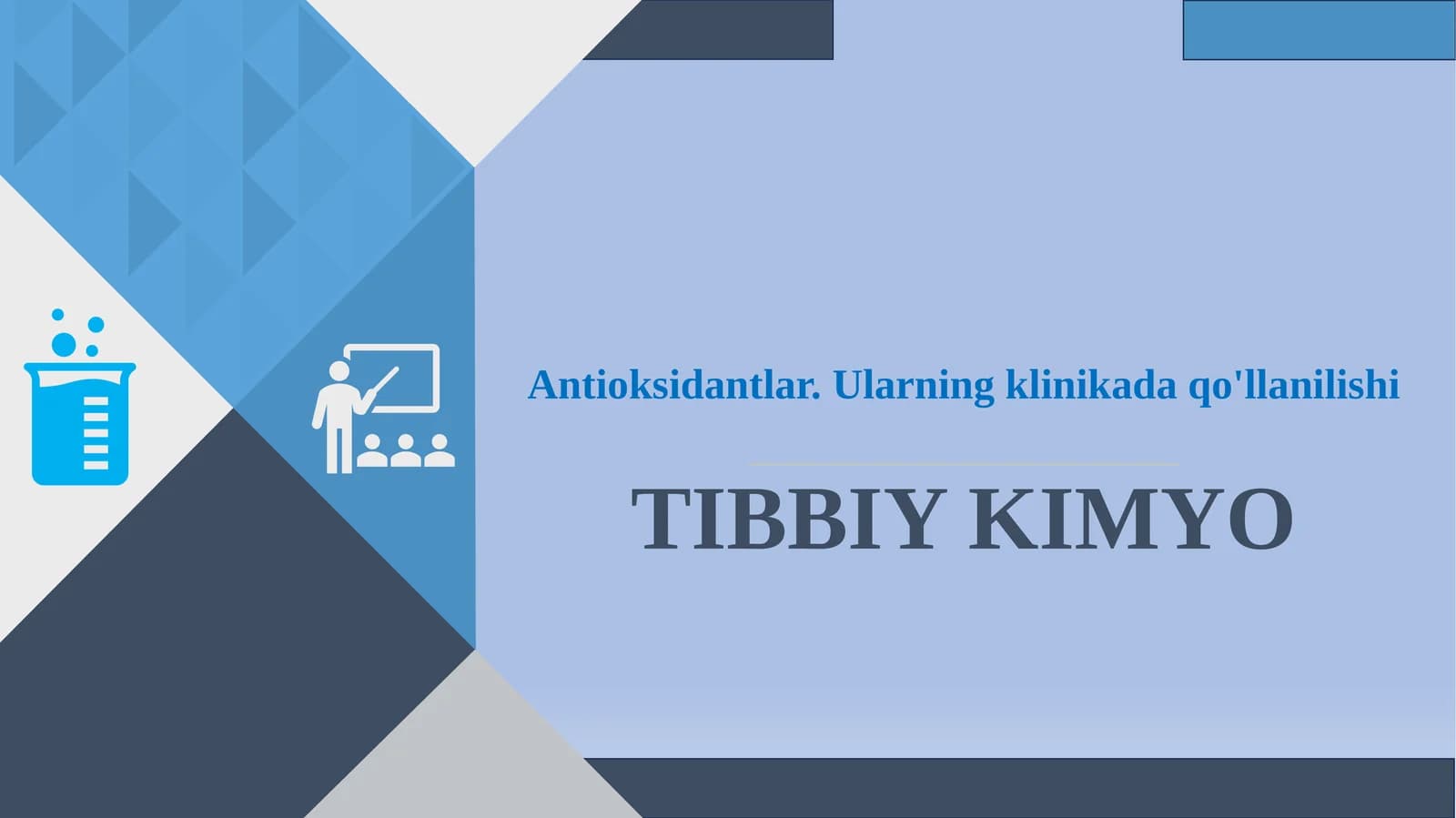 Antioksidantlar. Ularning klinikada qo'llanilishi