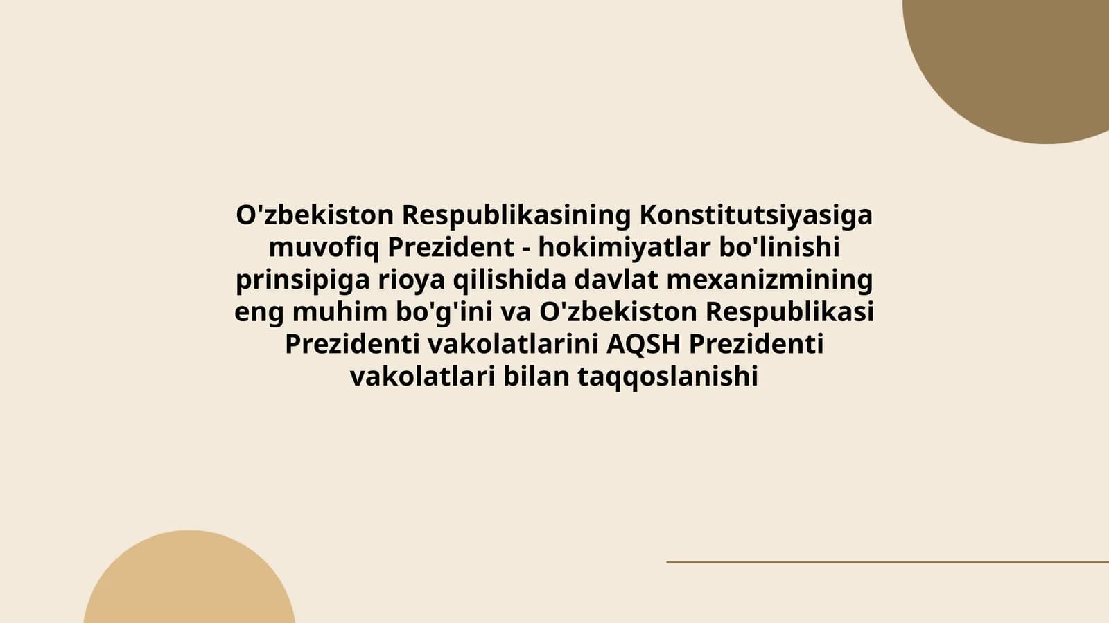 O'zbekiston Respublikasining Konstitutsiyasi