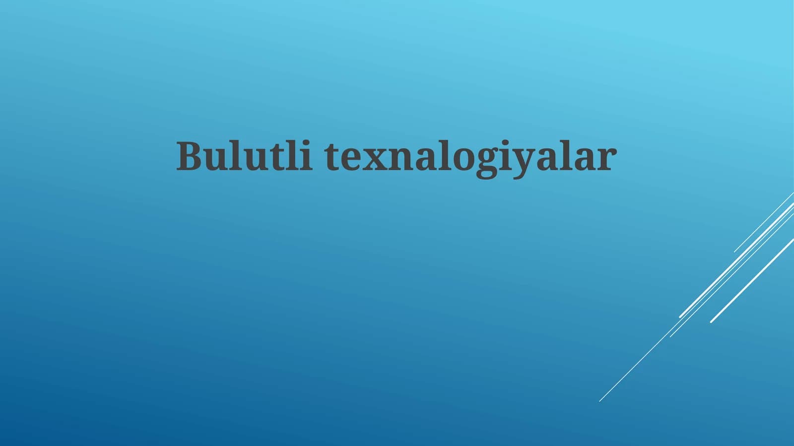 Bulutlitexnalogiyalar