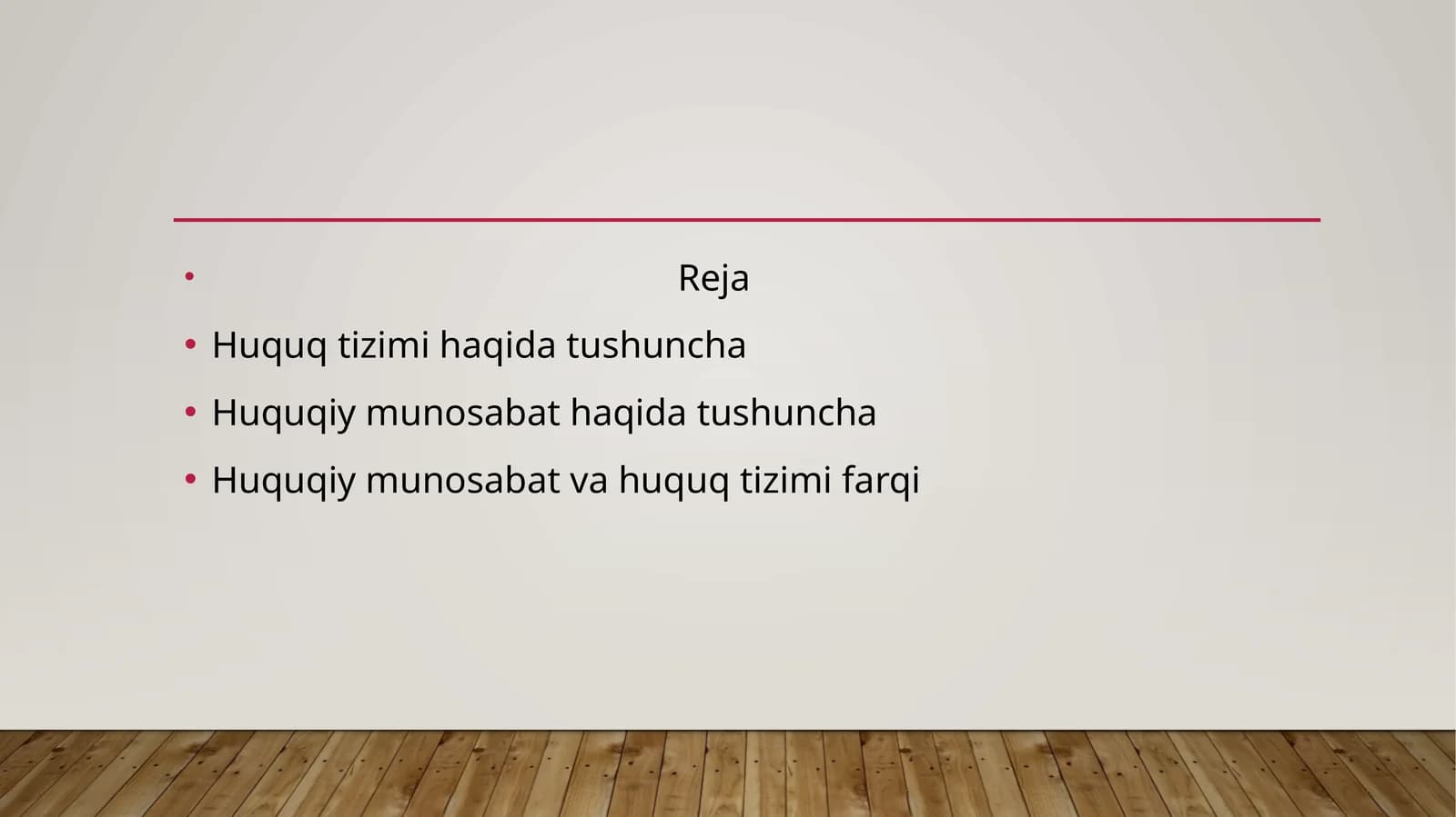 Huquq tizimi haqida