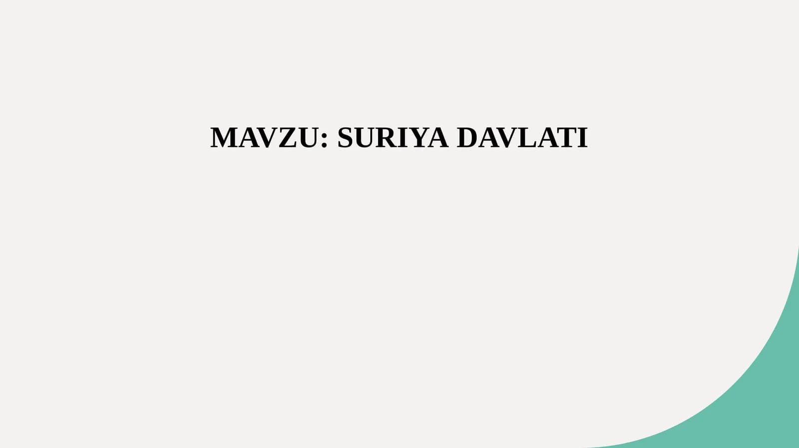 SURIYA DAVLATI