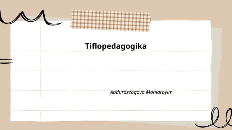 Tiflopedagogika