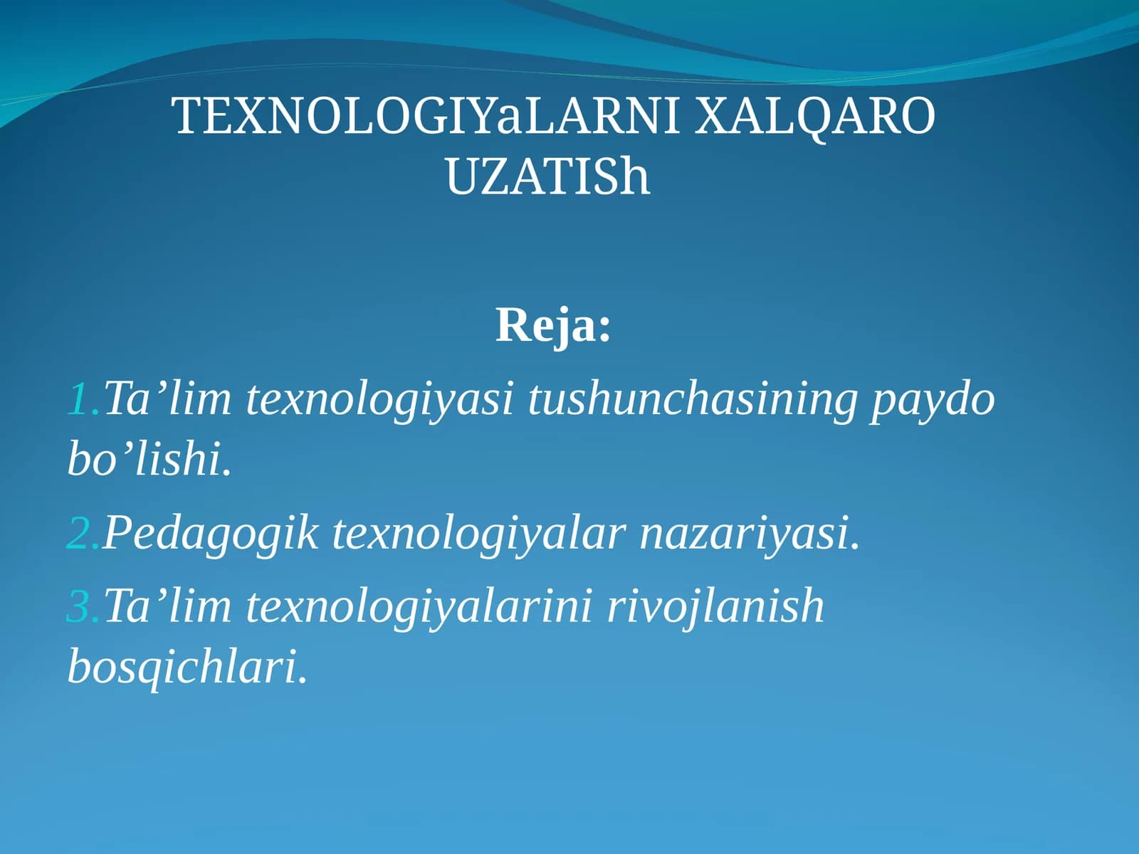 Pedagogik texnologiya