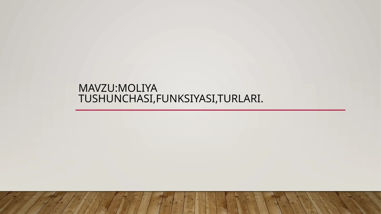 Moliya tushunchasi, funksiyasi, turlari
