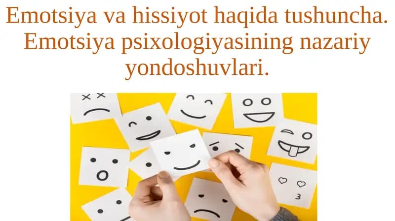 Emotsiyalar Psixologiyasi
