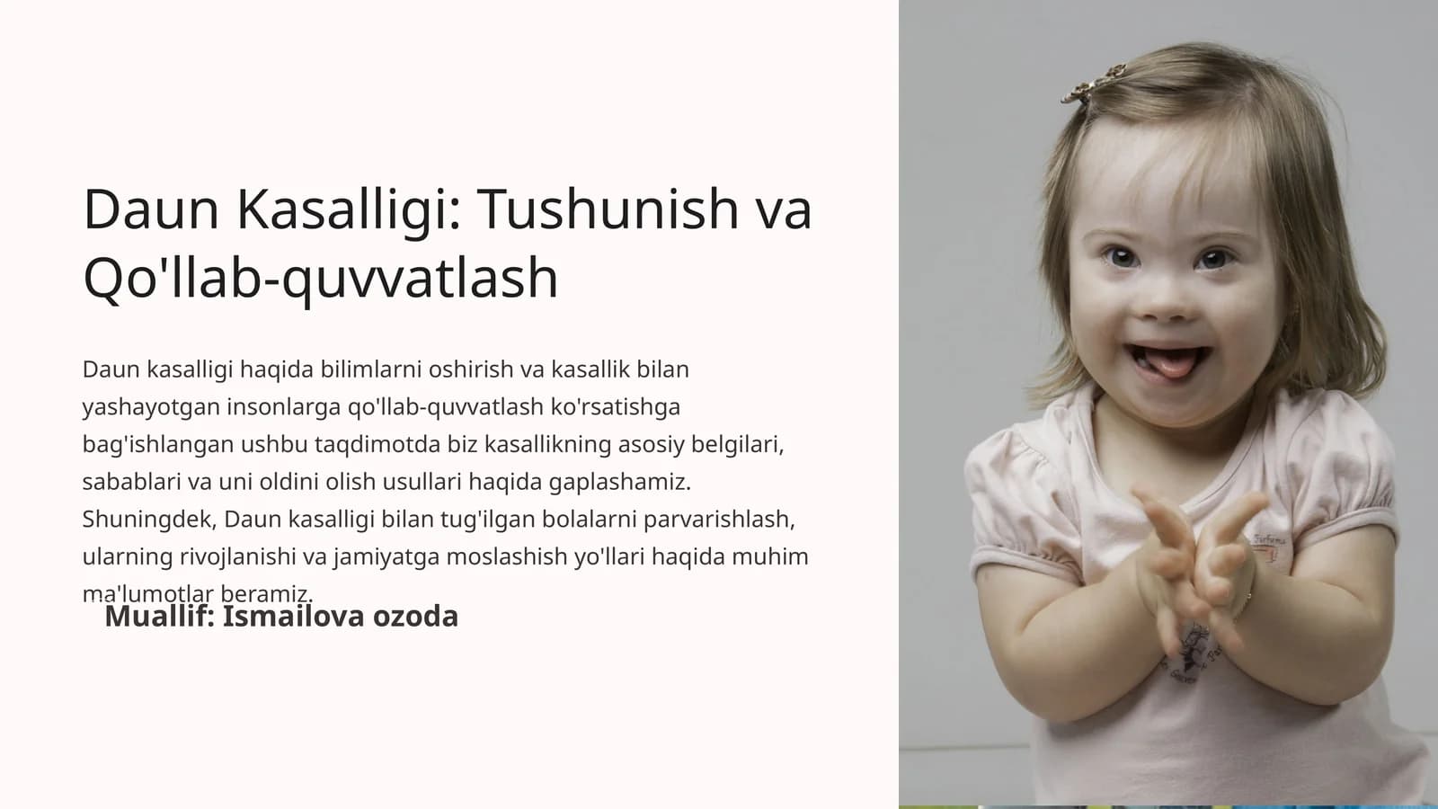 Daun Kasalligi: Tushunish va Qo'llab-quvvatlash