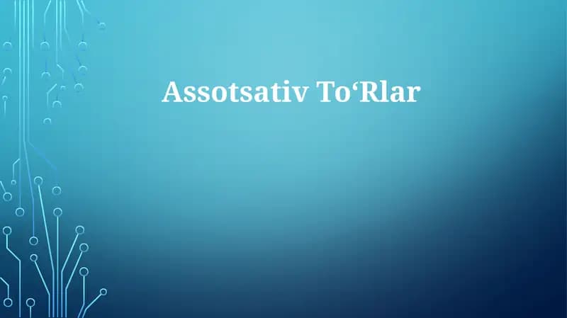 AssotsativToʻRlar