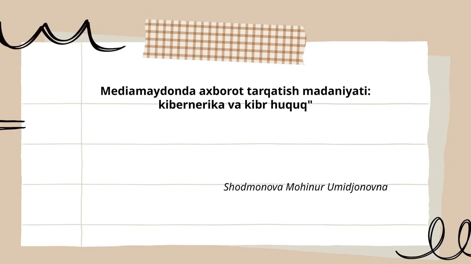 Mediamaydonda axborot tarqatish madaniyati