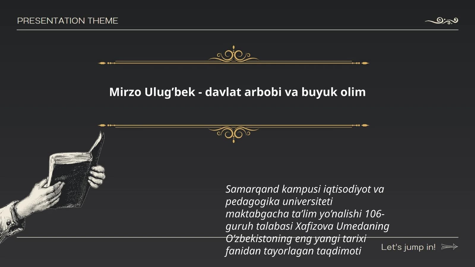 Mirzo Ulug’bek - davlat arbobi va buyuk olim