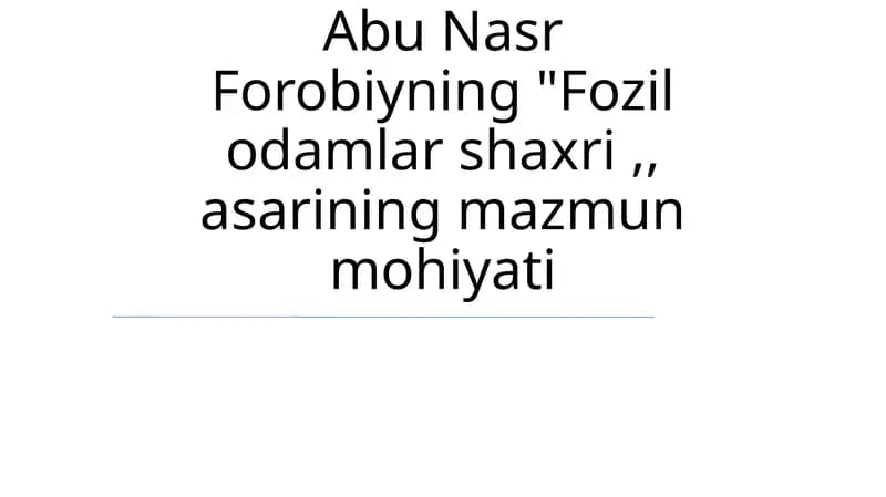 "Fozil odamlar shahri" asari