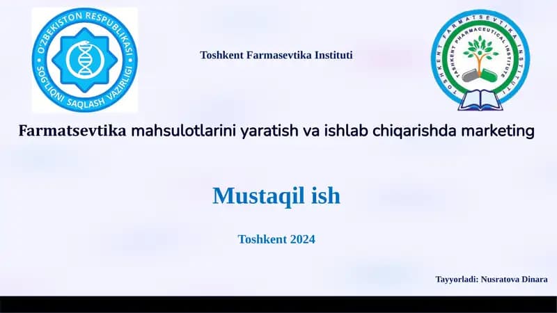 Toshkent Farmasevtika Instituti