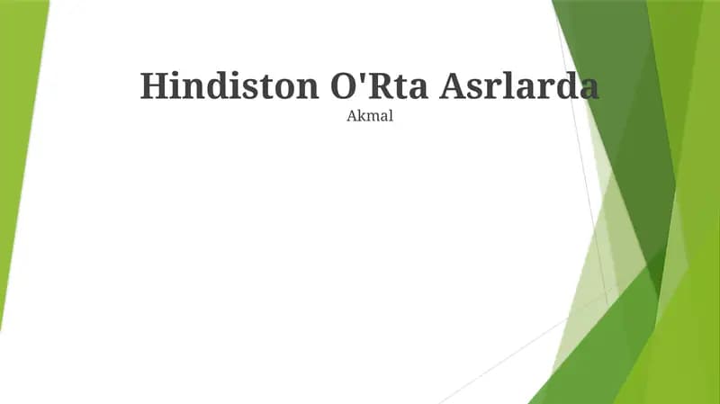 Hindiston O'Rta Asrlarda