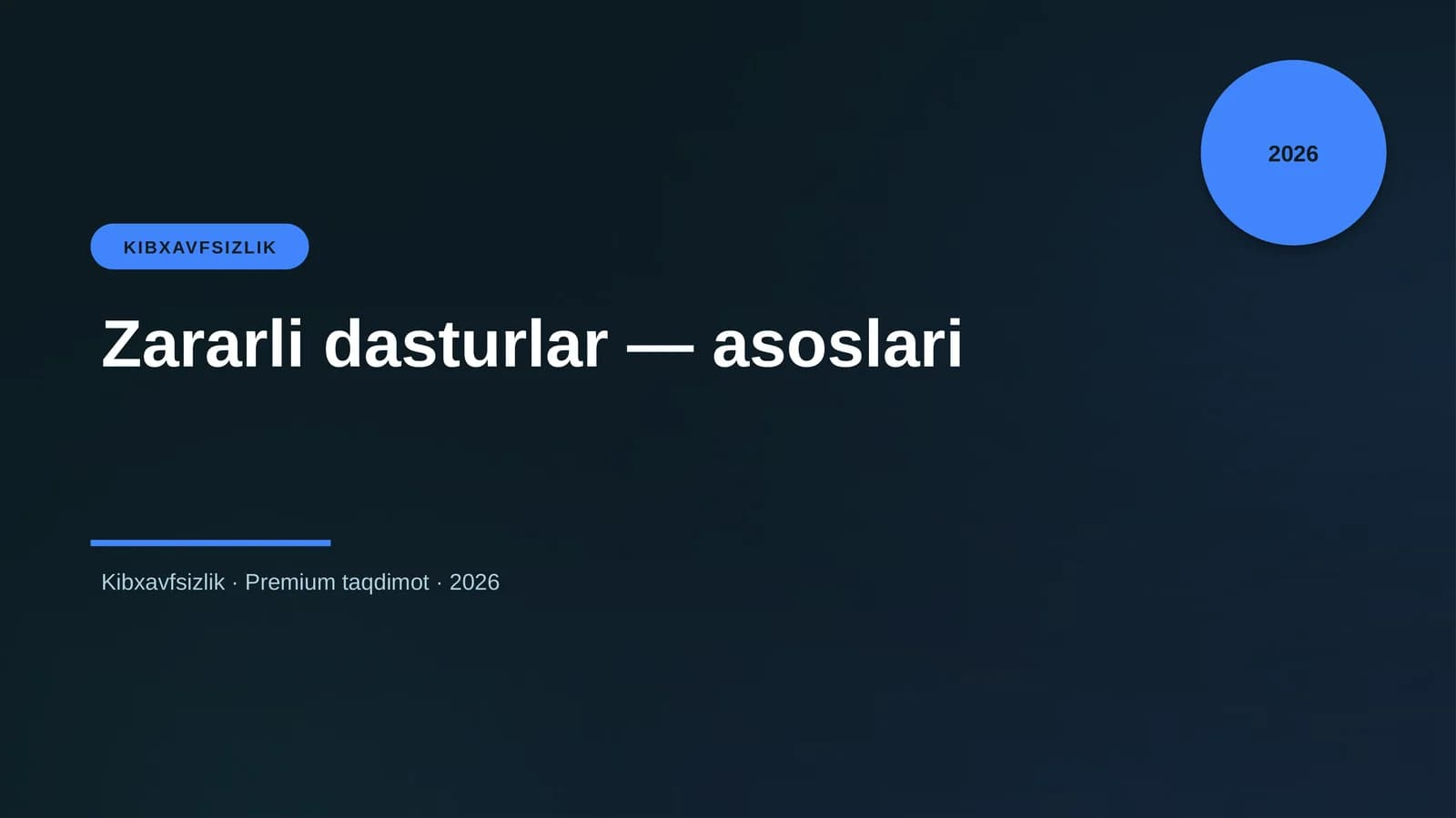 Zararli dasturlar — asoslari