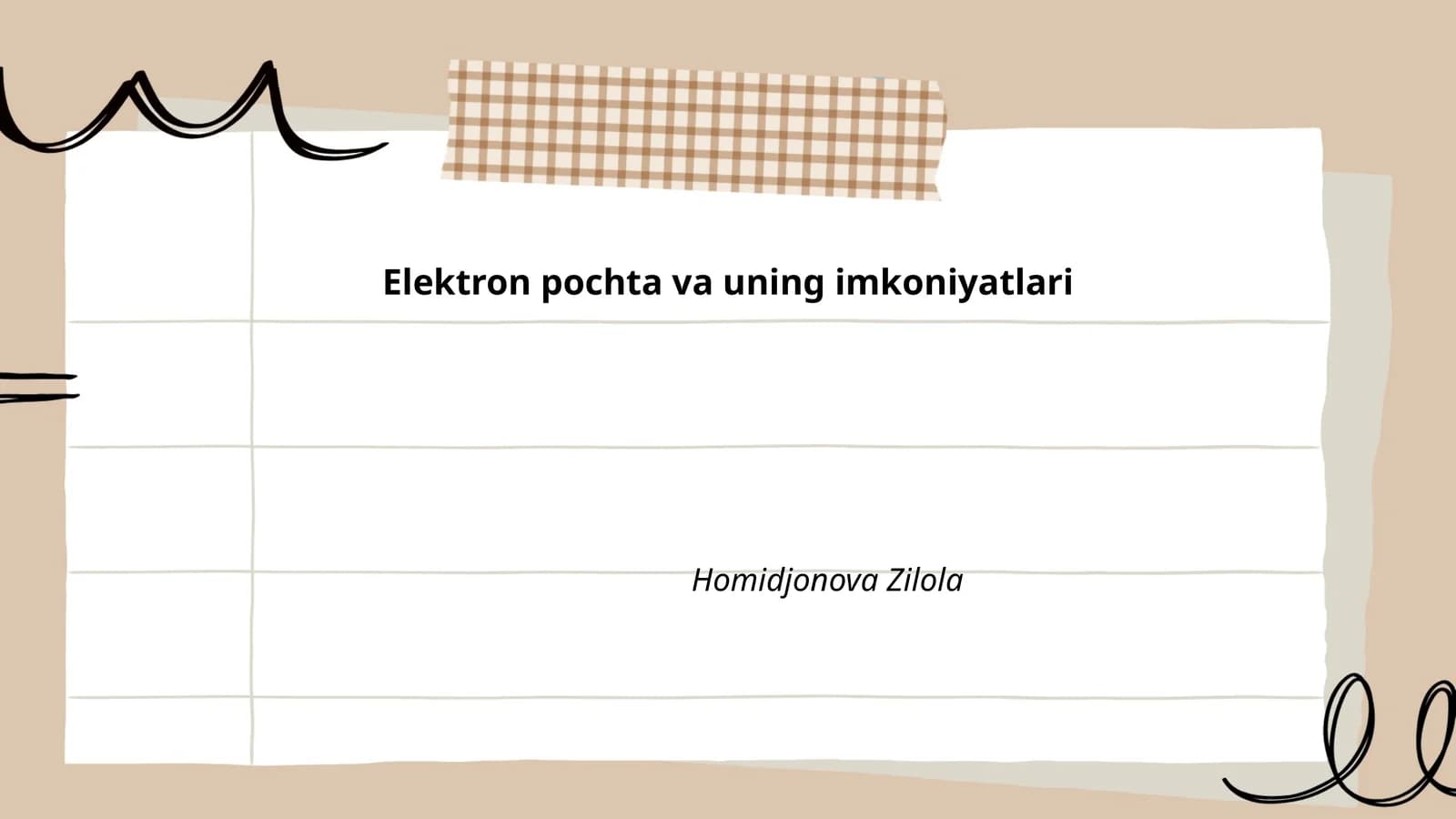 Elektron pochta va uning imkoniyatlari