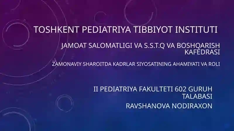 Jamoat salomatligidan prezintatsiya