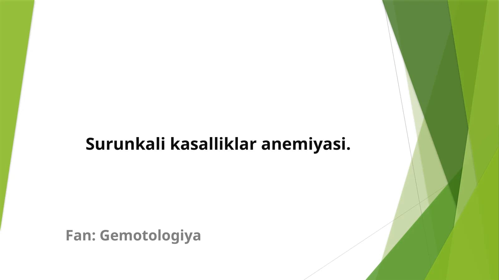 Surunkali kasalliklar anemiyasi