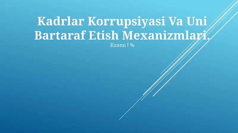 Xodimlarning korruptsiyasi