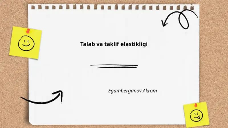Talab va taklif elastikligi