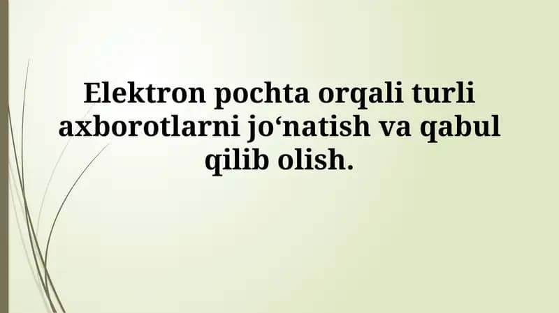 Elektron pochtani foydalanish