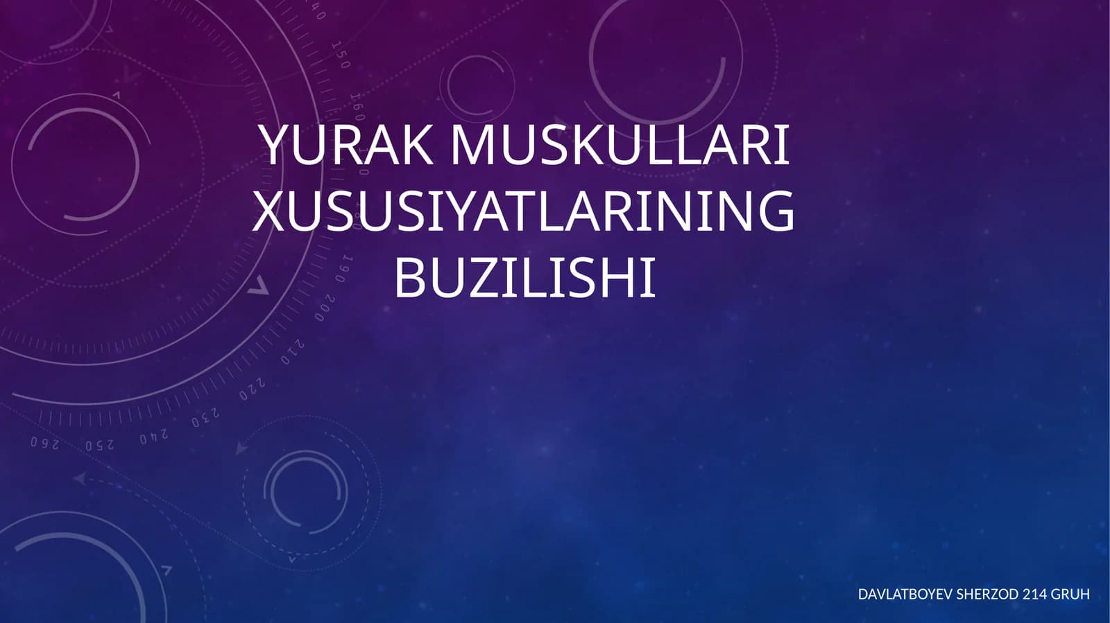 Yurak muskullari xususiyatlarining buzulishi